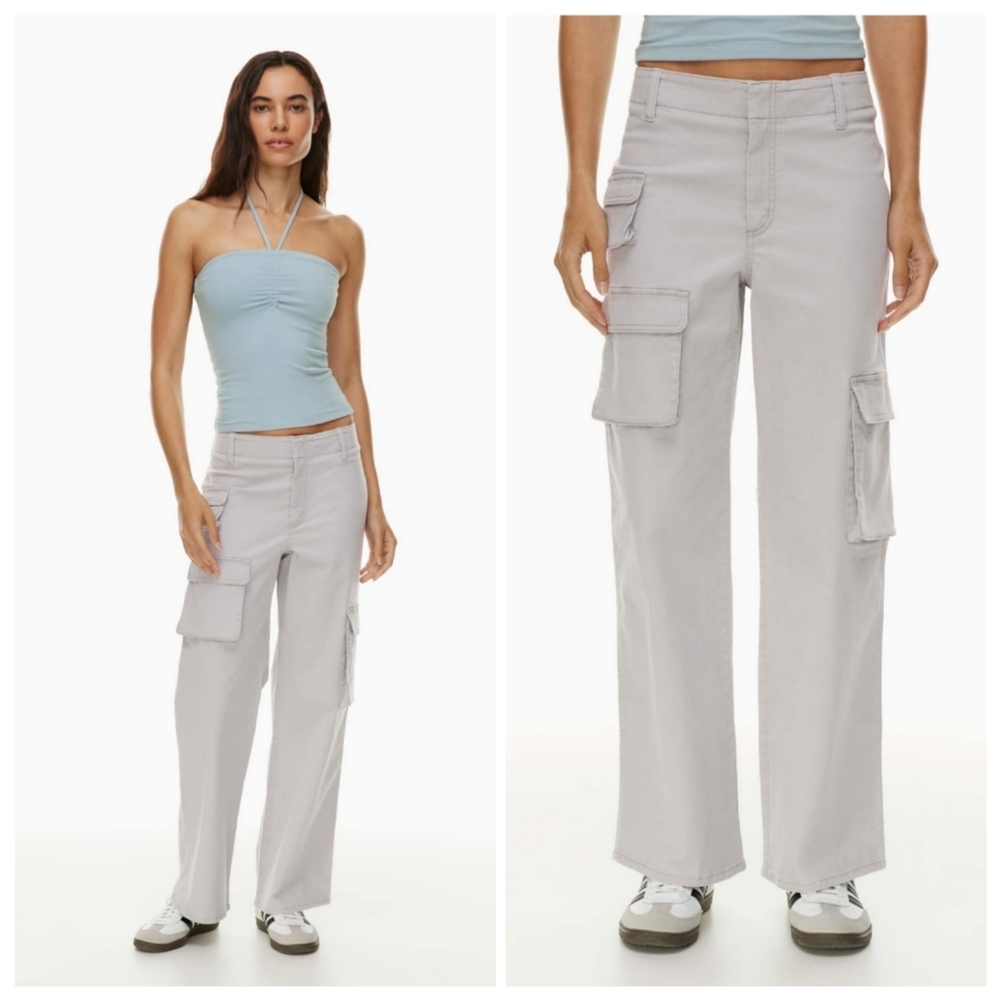 Aritzia Wilfred Free Picture Cargo Pant Preppy Scandi Girl Gray Size 8 Skater